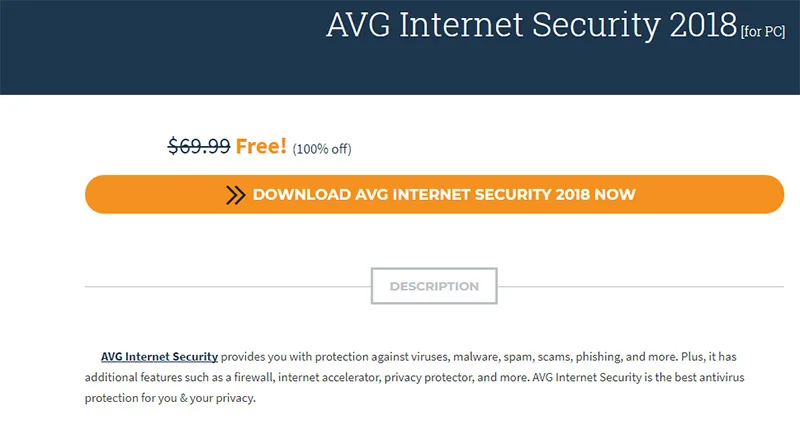 AVG Internet Security 2018 Full bản quyền trị giá $69.99