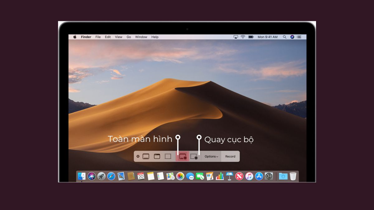 Cách quay màn hình máy tính macOS